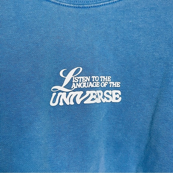The Mayfair Group Language of the Universe Crewneck in Blue Oversized size S/M - Picture 7 of 8